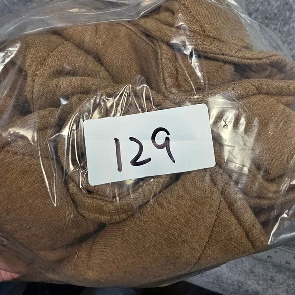 Bagatelle Jacket Womens 2 Brown Quilted Bomber Full Zip Tan Wash - Picture 9 of 9